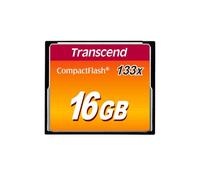 Transcend 16GB 133x CompactFlash - CompactFlash Memory Card, Black, RoHS