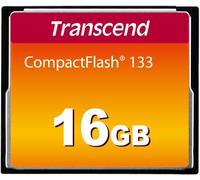 Transcend 16GB Compactflash 133 Memory Card (CF Card) up to 50/20 Mb/S, Supports