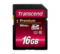 Transcend 16GB SDXC/SDHC Class 10 USH-I (Premium) Memory Card with Eco Friendly Retail Packaging