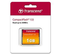 Transcend 1GB CompactFlash 133 Memory Card (CF Card) Up to 30MB/s, Supports Ultra DMA transfer mode 4 with MLC NAND Flash appropriate for entry-level DSLRs TS1GCF133