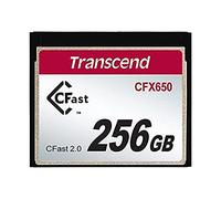Transcend 256GB CFast 2.0 Memory Card CFX650 SATA III 6Gb/s, Up to 510/370 MB/s,MLC NAND Flash,designed for Professional Cinematography in High-Resolution, Full HD and 4K Video Recording-TS256GCFX650