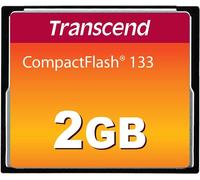 Transcend 2GB CompactFlash 133 Memory Card (CF Card) Up to 50/20 MB/s, Supports Ultra DMA transfer mode 4 with MLC NAND Flash appropriate for entry-level DSLRs TS2GCF133