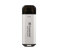 Transcend 2TB ESD300 Portable SSD 1050MB/s Type C, Silver, Thumb Drive | External Solid State Drive USB 3.2 Gen 2 for iPhone17,16,15, iPad, Mac, Pixel11, Steam Deck, Android, Smart TV