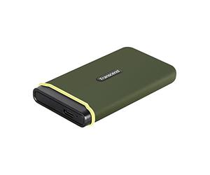 Transcend 2TB ESD380C Portable SSD Up to 2000MB/s Shock-resistant, Type C | Rubber Case, External Solid State Drive USB 3.2 Gen 2, for Macbook, iPad, Mac, Android