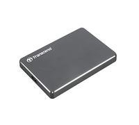 Transcend 2TB StoreJet 25C3N Portable HDD, Sl luminum Case, Type-A | External Hard Drive, A touch of elegance, Iron Gray, Extended Storage Expansion for Mac, Macbook