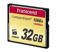 Transcend 32GB CompactFlash 1000 Memory Card, Up to 160/120 MB/s, Supports High-Speed Ultra DMA Transfer Mode 7, Ideal for Ultra-High Resolution Full HD, 3D and 4K UHDTV Video Recording TS32GCF1000