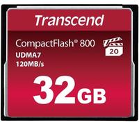 Transcend 32GB Compactflash 800 Memory Card, up to 120/60 Mb/S, Supports High-Sp