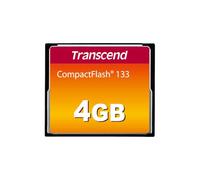 Transcend 4GB CompactFlash 133 Memory Card (CF Card) Up to 50/20 MB/s, Supports Ultra DMA transfer mode 4 with MLC NAND Flash appropriate for entry-level DSLRs TS4GCF133