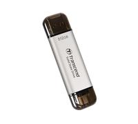 Transcend 512GB ESD310 Dual Portable SSD 1050MB/s USB C, Thumb Drive | External Solid State Drive USB 3.2 Gen 2 for iPhone17,16,15, iPad, Mac, Tesla, Steam Deck, Android, Smart TV