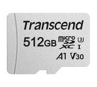 Transcend 512GB microSDXC 300S Class 10 Memory Card with up to 95/45 MB/s (for Smartphones, Digital Camers and Nintendo Switch Consoles) with SD Adapter TS512GUSD300S-A