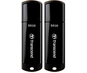 Transcend 64GB JetFlash 700 USB Flash Drive 3.1 Gen 1 TS64GJF700 (Pack of 2)