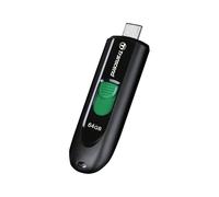 Transcend 64GB JetFlash 790 USB 3.0 Flash Thumb Drive, Type-C, Black | USB 3.2 Gen 1 Memory Stick, Capless Retractable Design with Keychain, Data Storage and Backup