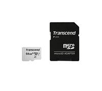 Transcend 64GB microSDXC 300S Memory Card with Adapter, Class 10, U1, 95MB/s Eco Packaging, TS64GUSD300S-AE
