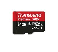 Transcend 64GB MicroSDXC/SDHC Class 10 UHS-I 600X (Ultimate) Memory Card With Ad