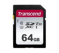 Transcend 64GB SDXC 300S Memory Card UHS- I, C10, U1, V30, 4K, Full HD, Up to 100/40 MB/s (Ideal for Digital Cameras) TS64GSDC300S