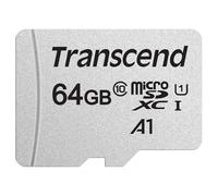 Transcend 64GB USD300S microSD Card, 100MB/s, UHS-I U1 C10 A1, Adapter | microSDHC Memory Card for Smartphones, Tablets, Digital cameras