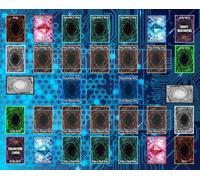 Transcend Cards 2 Player Duel Link Zones Custom Playmat - Rubber Game Mat 53 cm x 63 cm (Link Style) Compatible with Yugioh! TCG