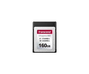Transcend CFexpress 860 160GB Type B Memory Card, Speed up to 1750MB/s, Sustained Write 1300MB/s for Uninterrupted 8K Video Capture TS160GCFE860