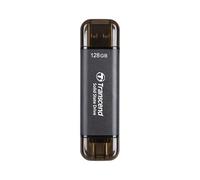 Transcend ESD310 128GB Dual USB-C/A External SSD 1050MB/s Ultra-Fast Drive for iPhone 17/16/15, MacBook, iPad & PC | Fast File Transfer TS128GESD310C