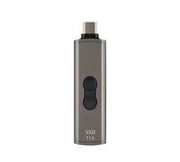 Transcend ESD330C 1TB Portable SSD, Retractable USB-C Connector, 10Gbps External SSD, Up to 1050MB/s, Capless Design for iPhone 15/16/17, MacBook, iPad & Android TS1TESD330C