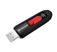 Transcend JetFlash 590 64GB Flash Drive with USB2.0 connector - Black Black 64 G