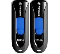 Transcend JetFlash 790 128GB USB 3.0 Flash Drive (USB 3.1 Gen 1 / USB 3.2 Gen 1)-Black with Frustration Free Packaging TS128GJF790KBE (Pack of 2)
