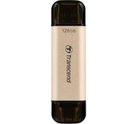 Transcend JetFlash 930C 128GB Dual USB Memory Stick, Type-C & Type-A, Speed up to 420MB/s-Soft Gold TS128GJF930C