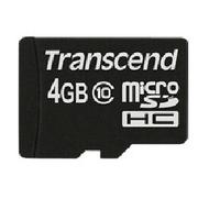 Transcend microSDXC/SDHC Class 10 4GB