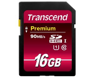 Transcend Premium 300x 16GB SDHC Memory Card, Class 10, UHS-I U1 (TS16GSDU1)