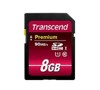 Transcend Premium 8 GB SDHC Class 10 UHS-I Memory Card - Standard Packaging
