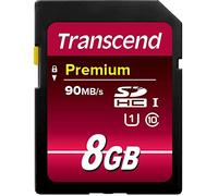 Transcend Premium 8 GB SDHC Class 10 UHS-I Memory Card - Standard Packaging | Compatible with DSLR, Digital Cameras