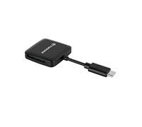 Transcend RDC3 SD Card Reader, Dual Slots USB Type C to Micro SD Adapter | USB 3.1 Gen1, Plug and Play for iPhone, iPad, MacBook, Mac, Trail Camera Viewer