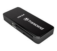 Transcend Multifunctional Card Reader ,with a SD and microSD card slot and a USB connector USB 3.1 Gen 1 ,Black- TS-RDF5K