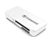 Transcend Multifunctional Card Reader , with a SD and microSD card slot and a USB connector USB 3.1 Gen 1, White -TS-RDF5W