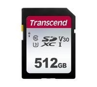 Transcend SDC300S 512GB SDXC Class 10 U3 V30 Memory Card, Speed up to 100MB/s for Digital Cameras TS512GSDC300S