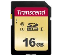 Transcend 16GB SDXC 500S Memory Card UHS- I, C10, U3, V30, 4K, Full HD, MLC, Up to 95/50 MB/s (appropriate for DSLR cameras and advanced camcorders) TS16GSDC500S