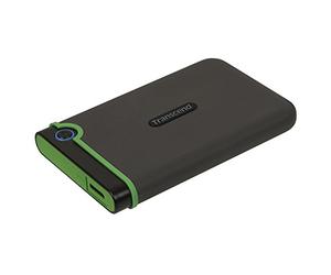 Transcend StoreJet 25M3 1TB Rugged Portable Hard Drive, Military Grade Shockproof, USB-A 3.1 Portable HDD for PC, Mac & Laptop, Iron Gray TS1TSJ25M3S