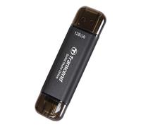 Transcend 128GB ESD310 Dual Portable SSD 1050MB/s USB C, Thumb Drive | External Solid State Drive USB 3.2 Gen 2 for iPhone17,16,15, iPad, Mac, Tesla, Steam Deck, Android, Smart TV