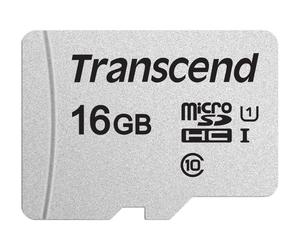 Transcend USD300S 16GB microSDHC Class 10 U1 Memory Card without SD Adapter T...
