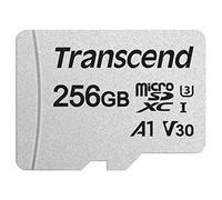 Transcend USD300S 256GB microSDXC U3 V30 A1 Memory Card with Adapter, for 4K Video, GoPro, Drones & Cameras TS256GUSD300S-A
