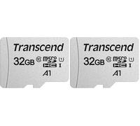 Transcend USD300S 32GB microSDHC Class 10 U1 A1 Memory Card without SD Adapter, for Nintendo Switch & Tablets TS32GUSD300S (Pack of 2)