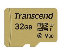Transcend 32GB microSDHC 500S Memory Card UHS- I, C10, U3, V30, 4K, Full HD, Up to 95/80 MB/s,designed for action cameras and drone cameras-TS32GUSD500S