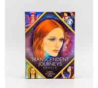 Transcendent Journeys Oracle: 45 cards & 64-page guidebook, packaged in a hardcover box.