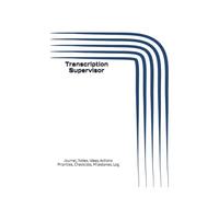 Transcription Supervisor: Journal, Notes, Ideas, Actions, Priorities, Checklists, Milestones, Log | Daily Goals, Time Management & Project Notes Tool ... - Great for Office Gifts & Workplace Meetings