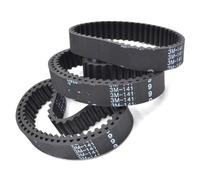 Transfer Belts 2pc HTD 3*M Timing Belt Lp=87 90 96 99 102 105 108 111 114 117 120 123 126 129 132 135 138 141 144 147 Width 6-30mm Rubber V-Belt Drive Belt
