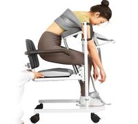 Transfer Chair Adjustable Patient Lift Wheel Electric Home Use Lift System with Assistive Lifting Belt, Walking Aids, Convenient to Take Off Pants for Toileting, Lift for Car, Bed,Lift + Sea