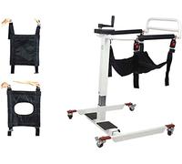 Transfer Chair Bathroom Wheelchairs WheelPatient Lift for Home, Bedside Commodes Self-Service Patient Lift Machine w/Split Seat, Home Shifter for Nursing Paralyzed Elderly, 275Lbs