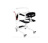Transfer Chair Patient Lift for Home, Multi-Function Shower Bathroom WheelW/Split Seat, Bedside Commode W/Bedpan, Manual Home Lifter for Elderly