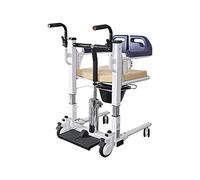 Transfer Chair Patient Lift for Home Portable Lifter W/Split Seat & Bedpan Bedside Commode Toilet Seat Shower for Seniors Elderly