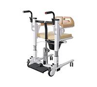 Transfer Chair Patient Lift for Home Portable Lifter W/Split Seat & Bedpan Bedside Commode Toilet Seat Shower for Seniors Elderly